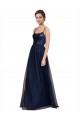 Cheap Spaghetti Strap Tulle Bridesmaids Dress with Ballerina Neckline UK