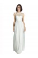Cheap High Neckline Long Tulle Bridesmaid Dress with Illusion Front UK