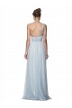 Cheap One Shoulder Illusion Tulle Bridesmaid Dress with Knot Detail UK