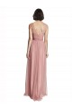Cheap V-Neck Illusion Tulle Bridesmaids Dress UK