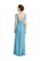 Cheap Floor Length Inverted V-Neck Tulle Bridesmaids Dress UK