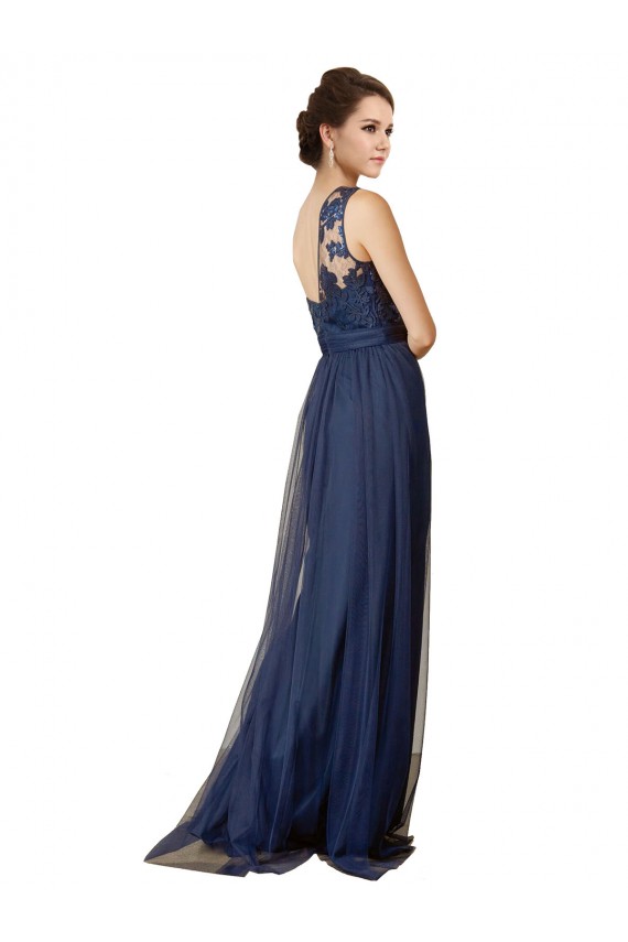 Cheap Sequined Floral Lace Sweetheart Tulle Bridesmaid Dress UK