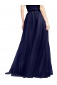 Cheap Long A-Line High Neck Halter Tulle Bridesmaid Dress UK