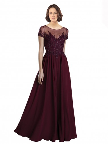 Cheap Full Length Beaded and Embroidered Tulle Bodice Long Chiffon Bridesmaid Dress UK