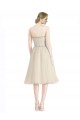 Cheap Strapless Short Cocktail Length Tulle Cocktail Bridesmaid Dress with Pleats UK