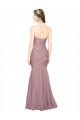 Cheap Mermaid Strapless Tulle Bridesmaid Dress with All Over Pleats UK