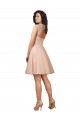 Cheap Lace and Tulle Bridesmaid Dress with Cap Sleeves and Keyhole Back UK