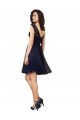 Cheap Short Bateau Neck Tulle Cocktail Bridesmaid Dress with Lace Bodice UK
