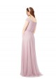 Cheap Off the Shoulder Long A-Line Tulle Bridesmaid Dress UK