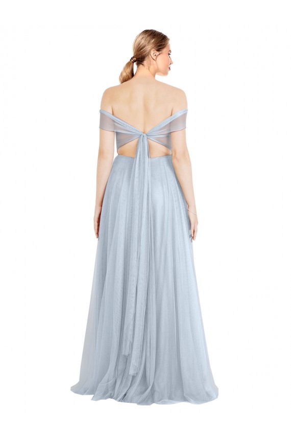 Cheap Sweetheart Neckline Off the Shoulder Tulle Bridesmaid Dress UK