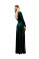 Cheap Plunging V-Neckline Long Sleeves Open Back Velvet Bridesmaid Dress / Prom Dress UK