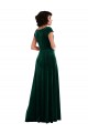 Cheap Cowl Neck Cap Sleeve Velvet Maxi Bridesmaid Dress / Prom Dress with Pockets UK