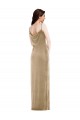 Cheap Asymmetrical One Shoulder Formal Velvet Maxi Slip Bridesmaid Dress / Prom Dress UK