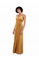 Cheap Romantic Velvet Floor Length Formal Bridesmaid Dress / Prom Dress with Wrap Detail UK