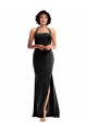 Cheap Empire Waist Formal Stretch Velvet Bridesmaid Dress / Prom Dress with Halter Strap UK