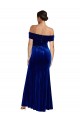 Cheap Full Length Long Formal Velvet Bridesmaid Dress / Prom Dress with Side Split UK