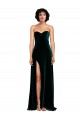 Cheap Sweetheart Fluid Velvet Bridesmaid Dress / Prom Dress with High Split UK