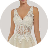 Cheap V-Neck Wedding Dresses UK